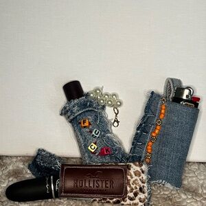 Lip products/Lighter Denim Holders/Keychains